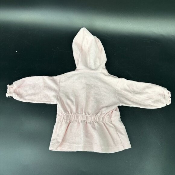 VTG KoKom Kids Pink Jacket Size 18 Month Flower Buttons Hooded - Picture 8 of 10